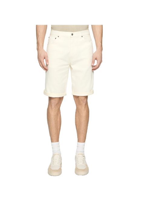 Bermuda Dondup Lenz uomo UP624BF0014 PTD Beige cotone fit vita regolare logo DONDUP | Bermuda | UP624BF0014 PTD002